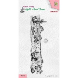 NC Idyllic Floral Scenes clear stempel Slimline Desert