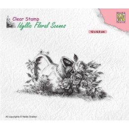 NC Idyllic Floral Scenes clear stempel Vase with Roses