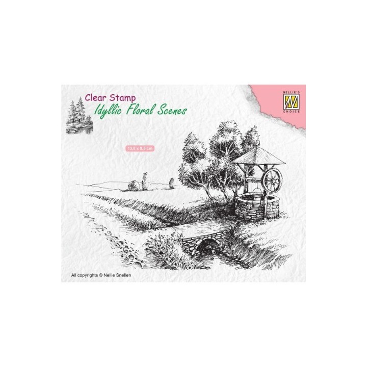NC Idyllic Floral Scenes clear stempel Well