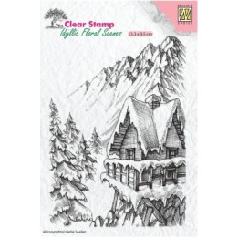 NC Idyllic Floral Scenes clear stempel Winter Scene-2