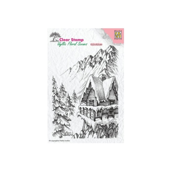 NC Idyllic Floral Scenes clear stempel Winter Scene-2