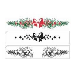 NC Layered clear stempel Christmas Border