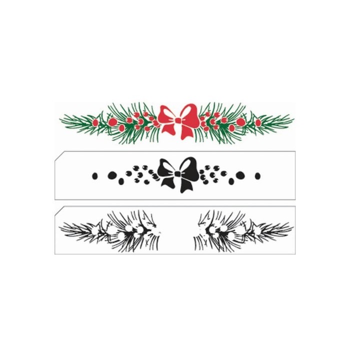 NC Layered clear stempel Christmas Border