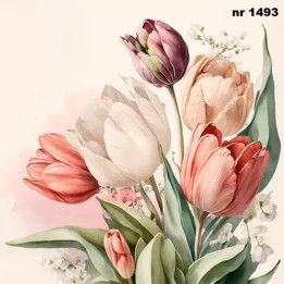 Vintage Tulip servet 33x33cm
