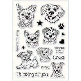 Clear stempel honden 11x16cm