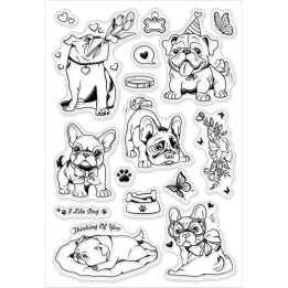 Clear stempel frenchie 11x16cm