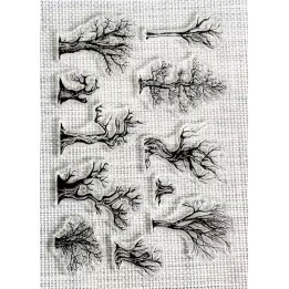 Clear stempel trees 11x16cm