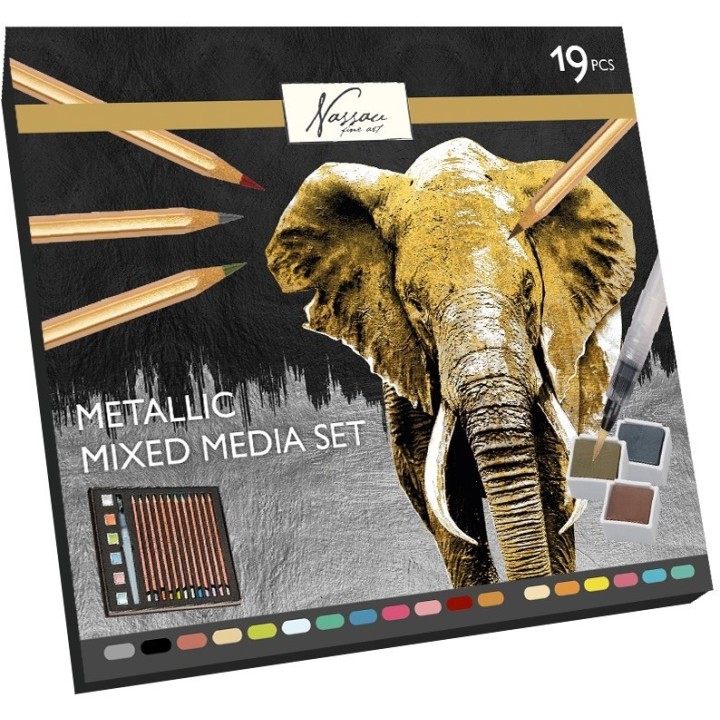Nassau Mixed media set metallic