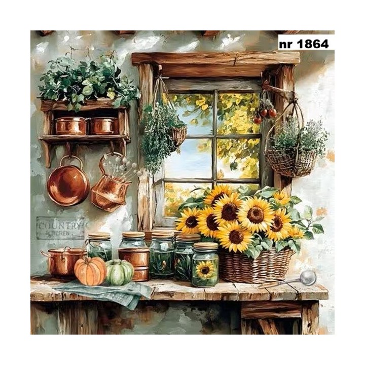 Rustic Country Kitchen servet 33x33cm