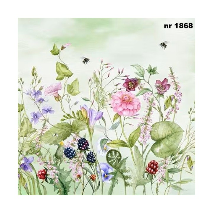 Verano en el Jardin servet 33x33cm