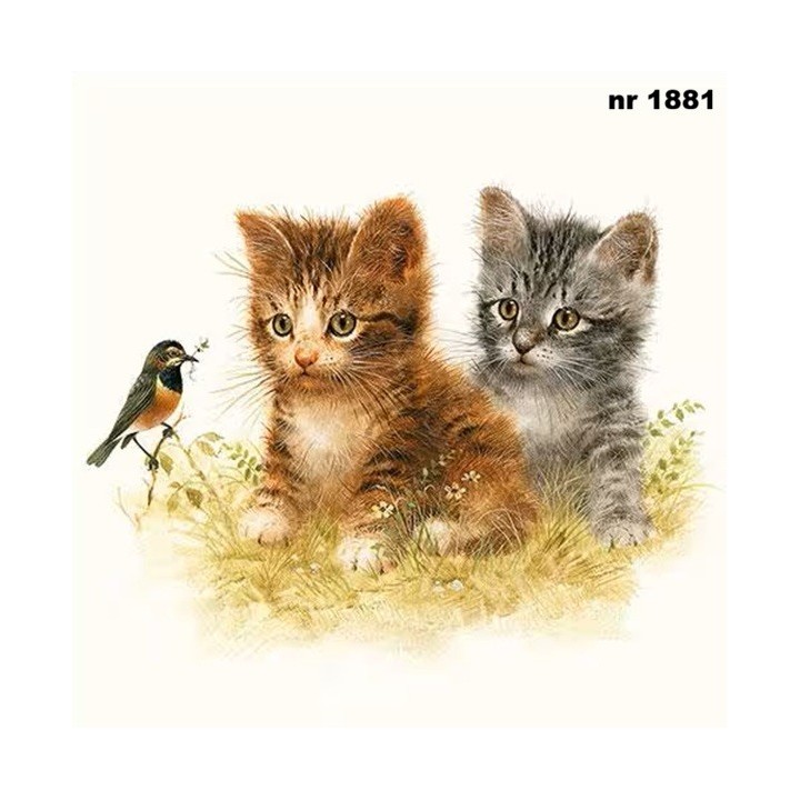 Kitten Friend servet 33x33cm