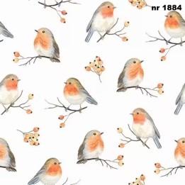 Robin Family servet 33x33cm