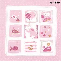 Little One pink servet 33x33cm