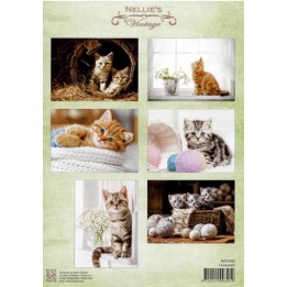 Nellie's Choice Vintage knipvel vel Pussy Cats A4