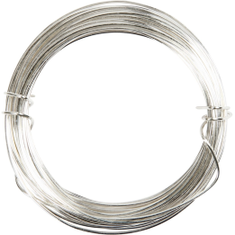 CC verzilverd metaaldraad 6m/0.8mm zilver