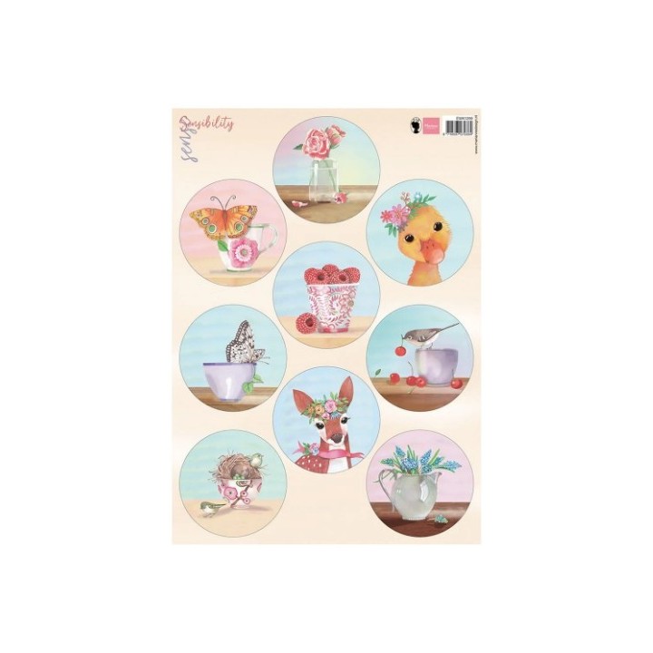 Marianne Design Knipvel sensibility summer circles 7cm A4