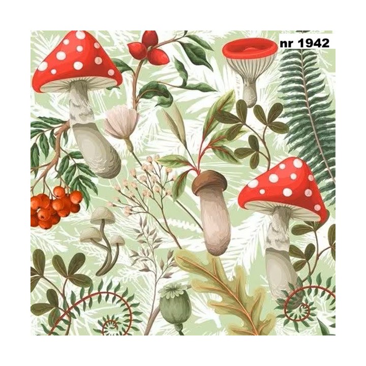 Forest Fungi servet 33x33cm