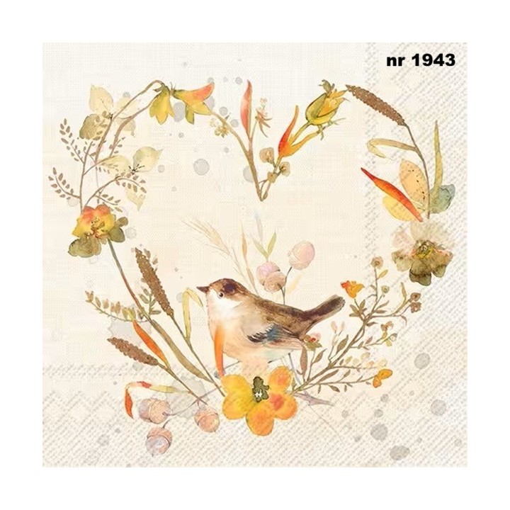 Lovely little Bird servet 33x33cm