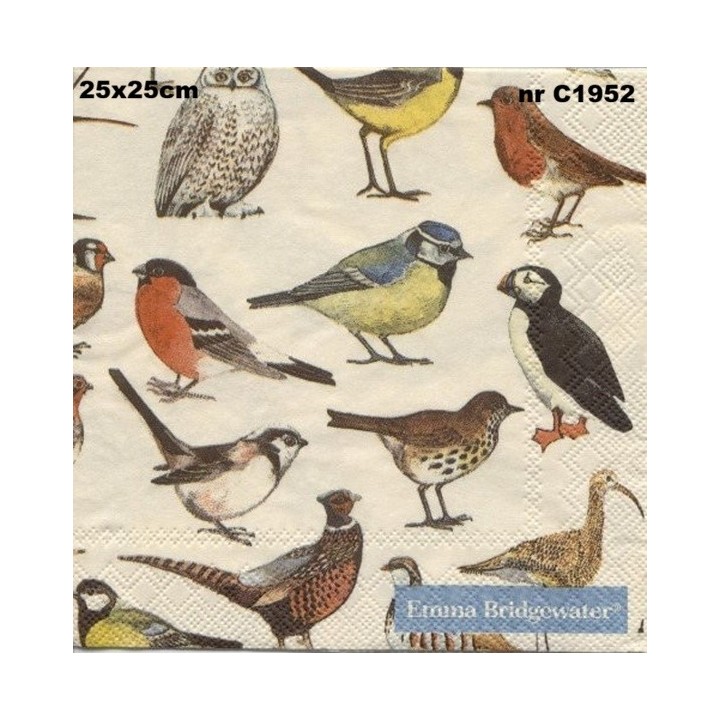 Emma Bridgewater British birds servet 25x25cm