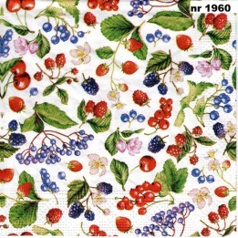 Mixed fruit servet 33x33cm