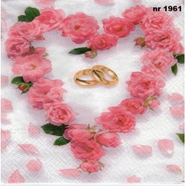 Heart of rose servet 33x33cm