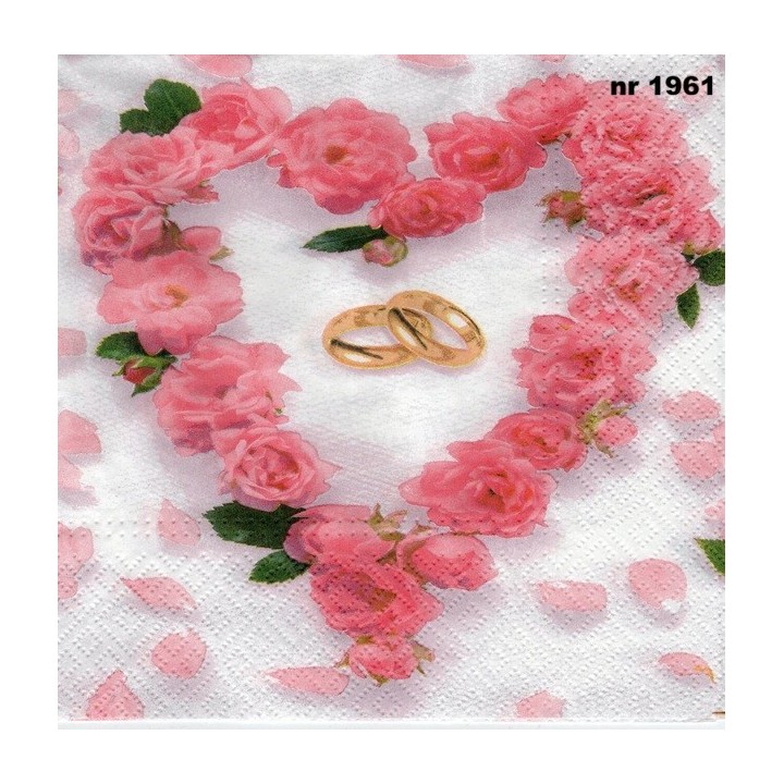 Heart of rose servet 33x33cm