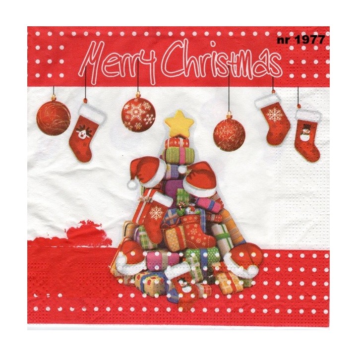 Christmas presents tree servet 33x33cm
