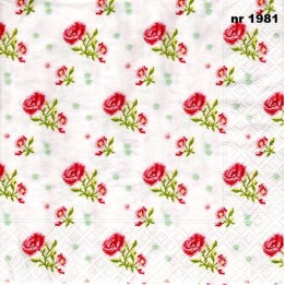 Small roses in pink servet 33x33cm