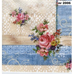 Vintage Rose servet 33x33cm