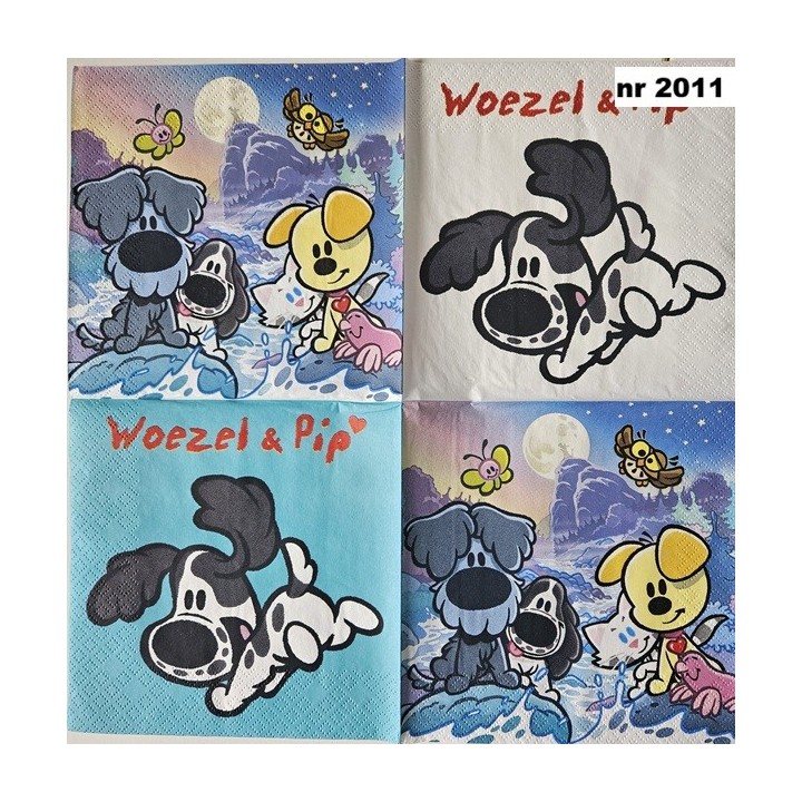 Woezel & Pip servet 33x33cm