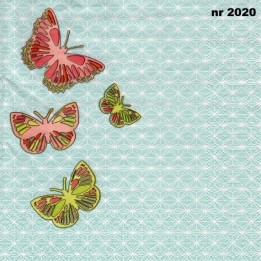 Butterflies servet 33x33cm