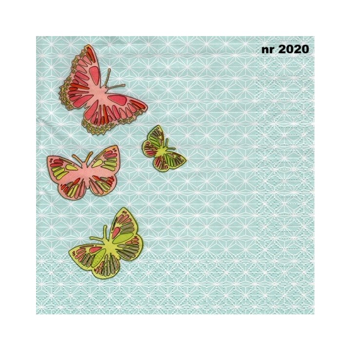 Butterflies servet 33x33cm