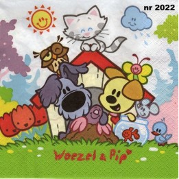 Woezel & Pip servet 33x33cm