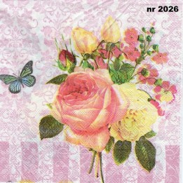 Clayre & Eef Roses servet 33x33cm