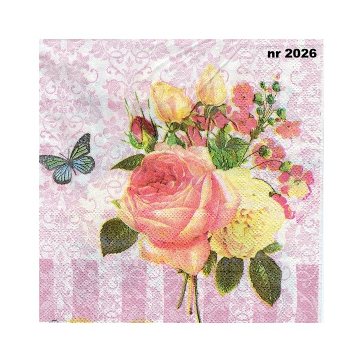 Clayre & Eef Roses servet 33x33cm