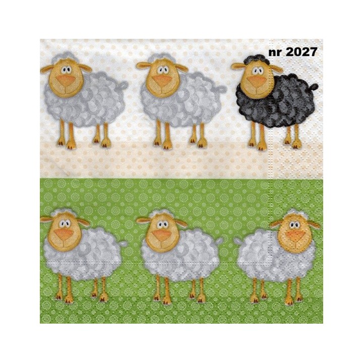 Schaapjes servet 33x33cm