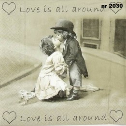 Sagen Forever Love servet 33x33cm