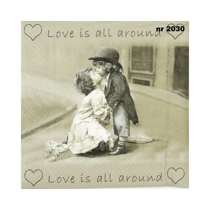 Sagen Forever Love servet 33x33cm