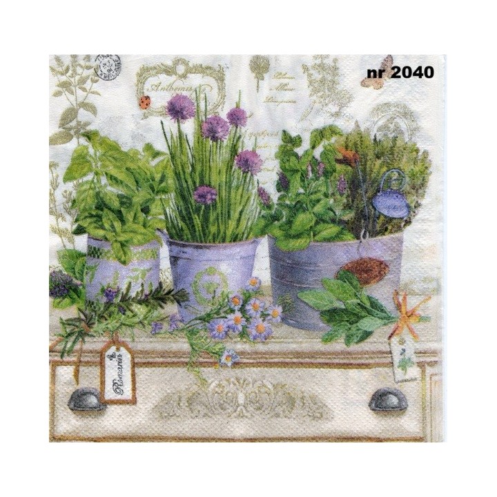 Herbs servet 33x33cm