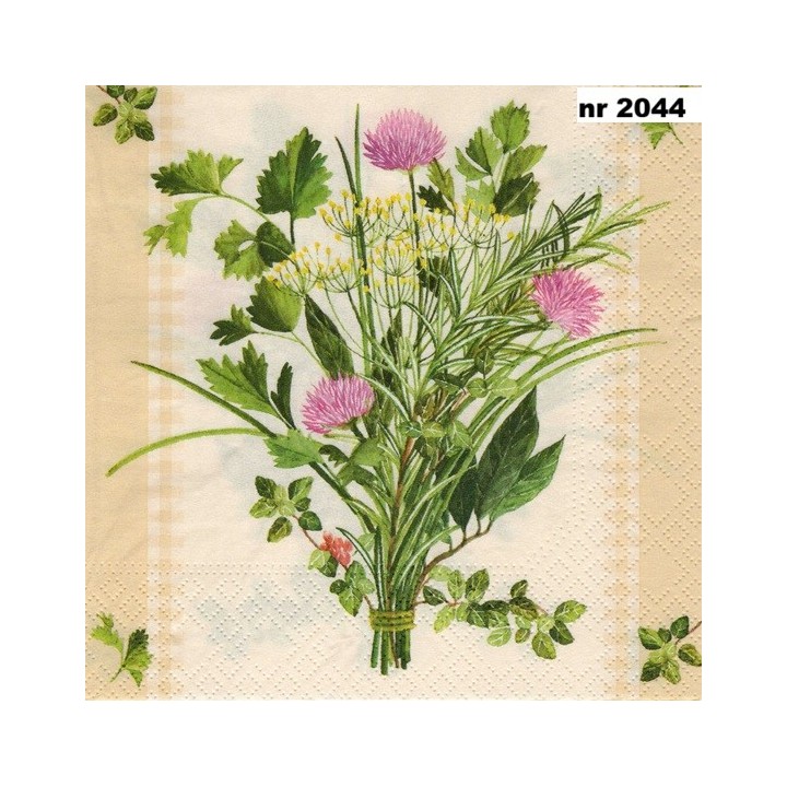 Klaver boeket servet 33x33cm
