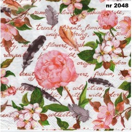 Romantic flowers servet 33x33cm