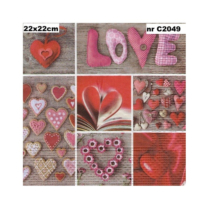 Love servet 22x22cm