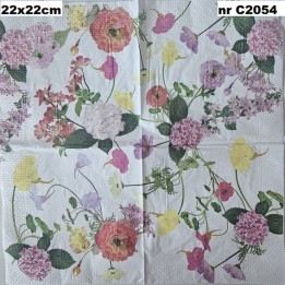 Beautiful flowers servet 22x22cm