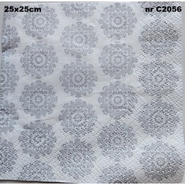 Grey circles servet 25x25cm