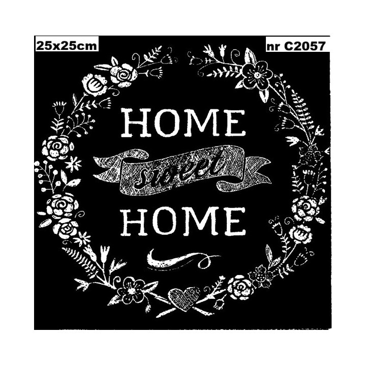 Home sweet home servet 25x25cm