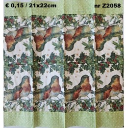Robins zakdoekje 21x22cm