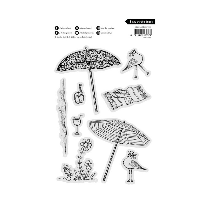 Studio Light Art By Marlene Clear Stamp A day at the beach