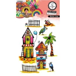 Studio Light Art By Marlene Clear Stamp Beachy Scene