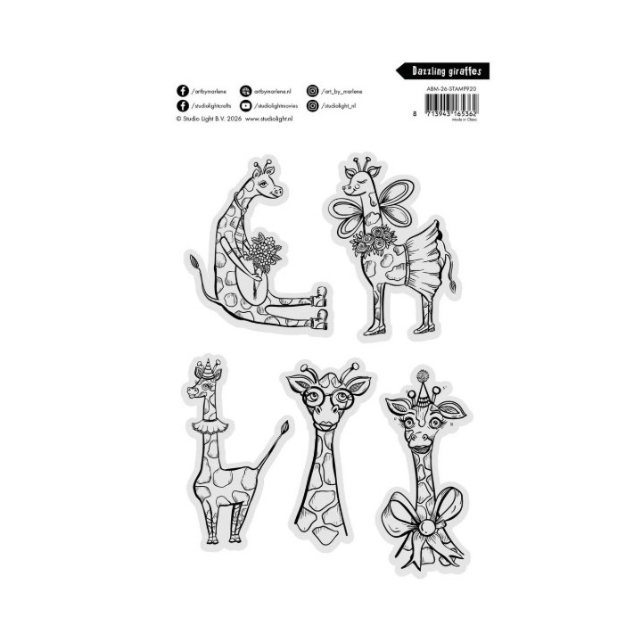 Studio Light Art By Marlene Clear Stamp Dazzling giraffes