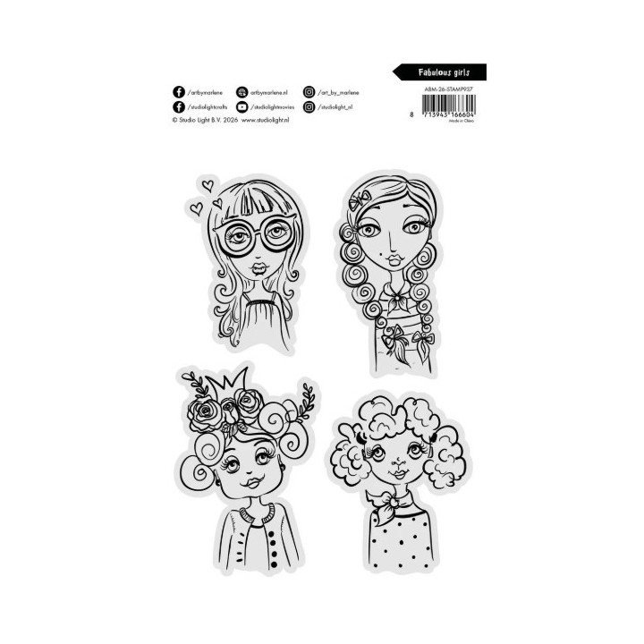 Studio Light Art By Marlene Clear Stamp Fabulous Girls